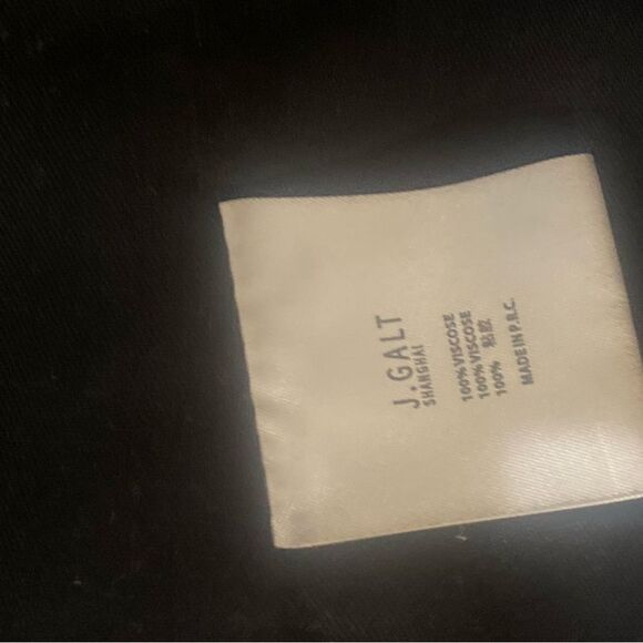 John Galt Crop Open Back/Scarf Tie Spaghetti Strap Black Size O/S(fits 2XS/S) - Picture 5 of 6